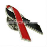 Red and Black Awareness Ribbon Lapel Pin thumbnail-2