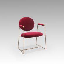 Modern style chair dining chair DC-1808 upholstery chair solid metal frame with velvet fabric diningroom furniture