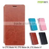 2016 New MOFi Case Housing for ZTE Blade V6, ZTE Blade D6, Mobile Phone Coque Leather Flip Back Cover for ZTE Blade X7