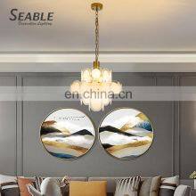 High Quality Indoor Decoration Fixtures Living Room Dining Room Glass Chandelier Pendant Light thumbnail-1