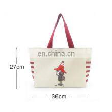 Promotional Casual Style Custom Logo Printed Organic Calico Cotton Bulk Single Shoulder With Handle Shopping Canvas Tote Bag thumbnail-5