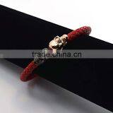 China Jewelry Factory Wholesale Leather Bracelet With Custom Skull Charms thumbnail-5
