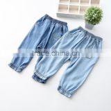 Girls Jeans 2016 Spring New Style Haroun Pants Kitten Embroider Closed Foot Trousers Kids Pants
