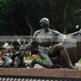 Bronze Young God Pan Statue and Animals thumbnail-1