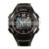Hot Sell Men's Rubber Strap Black Analog Digital Silicone Sport Boy's Watch WS080/081 thumbnail-2
