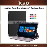 New hot sale PU Leather Case Cover for Microsoft Surface Pro 4 12.3'' Tablet stand case