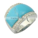 Turquoise silver ring/fashion cheap jewelry ring