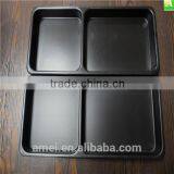 Custom meal tray 2/4 compartments PS plastic food trays