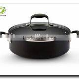 High Quality 28cm Aluminum Non-stick Casserole Milk Stock Sauce Pan Cooking Pot Cookware Silicone Handle With Glass Lid thumbnail-1