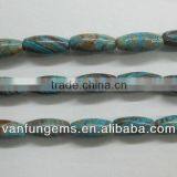 Loose Gemstone Blue Jasper Rice Shape Bead thumbnail-1
