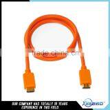 Xinya Orange Round Factory OEM/ODM HDMI Cable Support 1080P,2160P,3D,4K With Gold Plated Plug
