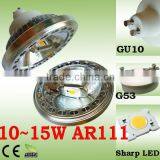 Ar111 G53 15w AR111 Led Spotlight 12V GU53 COB 15W