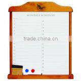 Schedule Board with wooden frame