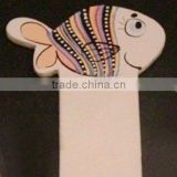 Animal silk printed tie bookmark(wood craft/wood gift in laser cut & engraving)
