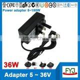Wall Plug ac dc Adapter 36v 1a 36w With EU US AU UK Plug and Approved CCC CE UL FCC GS C-TICK PSE SAA KC BS thumbnail-5