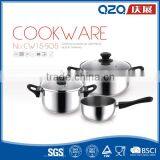 Good Texture Safety Quality Classic 18/10 Stainless Steel Cookware Set