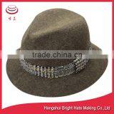 Fashion Wool Felt Fedora Hat for Men and Women thumbnail-1