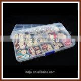 PP Clear Plastic Box 15 Bars 17.6x10.2x2.2cm for Buttons Beads thumbnail-2
