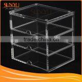 Excellent Transparent 3-drawer Compartment Acrylic Storage Box and Case