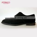 Black Swede Leather Lace-up Mens Derby Shoes thumbnail-2