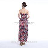 2016 off Shoulder Printed Sweetheart Neck Backless Sexy Long Women Dress With Fashion Style thumbnail-5