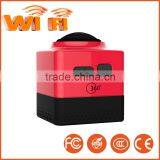 Wireless Cube 360 H.264 1080P Sports Action Camera Build in WIFI Waterproof 360 Panorama Camera