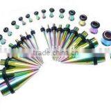 Stainless Steel Tapers With Plated Ear Expanders thumbnail-1