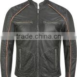 Men,s motorbike leather jacket cool fashion style