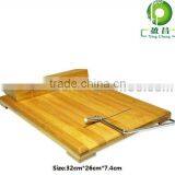 Bamboo Cheese Slicer Slicing Cuttting Board Set