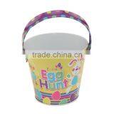 Small Metal Tin Bucket With Handle for Easter thumbnail-3