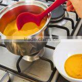 Kitchen Function Silicone Soup Ladle, Colourful Heat Resistant Red Silicone Soup Ladle, Hot Sale Durable Silicone Soup Ladle thumbnail-1