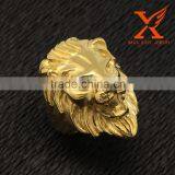 In Stock Cool Design Lion Head Hip Hop Rings Animal Head Fashion Finger Gold Rings With the Lion thumbnail-1