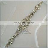 Rhinestone Applique Tulle Fabric Neckline Applique Wedding Belt thumbnail-4
