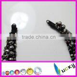 Factory Directly100% Handmade Patch Rhinstones Beaded Collar Woman Coat Tshirt Necklace Roundles Beads Applique Accessories thumbnail-3