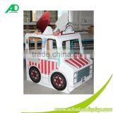 Cardboardplay House for Kids Painting Ice Cream Car