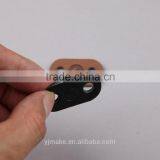 Color PU Leather Label With Custom Logo Backpack Pig Nose Leather Cord End Stoppers thumbnail-5