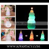 Snowwoman Shape Wax Led Candle.colour Changing Led Wax Candle Wedding Decoration thumbnail-1