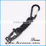 New Product Paracord Firestarter Keychain/ Carabiner Paracord Keychain With Bottle Opener thumbnail-2