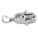 Silver Hand Shape Pendant Turkish Style With Gemstone thumbnail-2