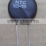 NTC thermistor power limit current limit resistor surge arrestor 5D25 5ohm 25mm diameter mf72