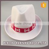 Vintage Cheap Straw Man Trilby Fedora Men Beach Straw Hat with Custom Logo