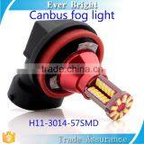 Good Quality Auto Led Light Fog Lamp Red Canbus 3014-57smd H11 Led Headlight
