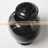 NATURAL STONE BLACK ZEBRA MARBLE URNS thumbnail-5