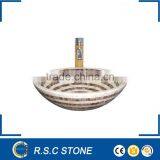 Dark Emperador Marble Mosaic Under Counter Sink thumbnail-1