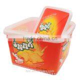 IML Plastic Square Biscuit Container,FDA,BRC,Sedex Food Packaging,Biscuit Box With Lid. thumbnail-6