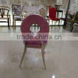 Luxury Stainless Steel Wedding Chair Pink Color Funiture thumbnail-5