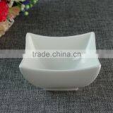 Pure White Ceramic Square Small Sauce Dish thumbnail-1