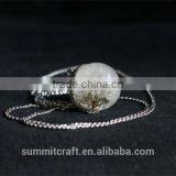 Natural Real Dandelion Pendant Necklace thumbnail-2