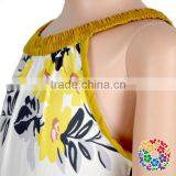 Boutique Newborn Baby Outfit Vintage Grey Yellow Floral Jumpsuit thumbnail-5