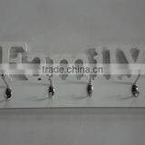 Modern White Wood And Metal Coat Rack thumbnail-1